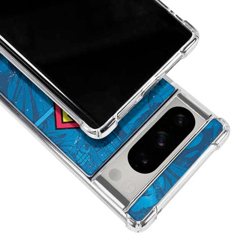 DC Comics Superman Logo Background Pattern Google Pixel 8 Pro Clear Case